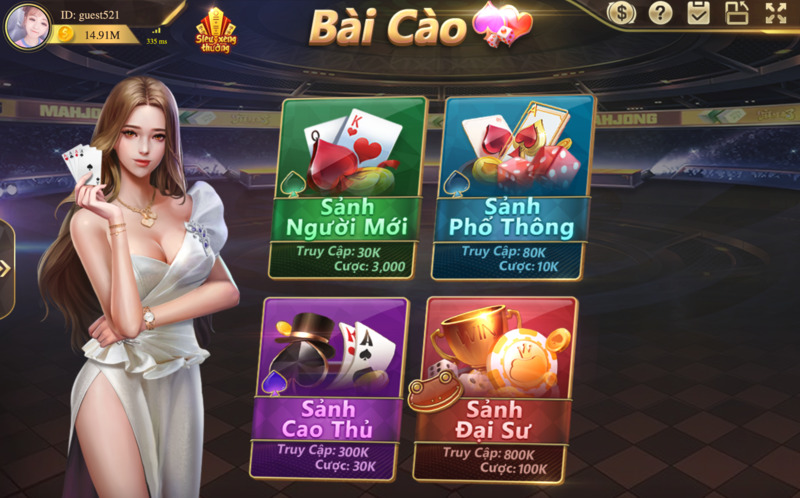 chọn bàn chơi bài cào m88